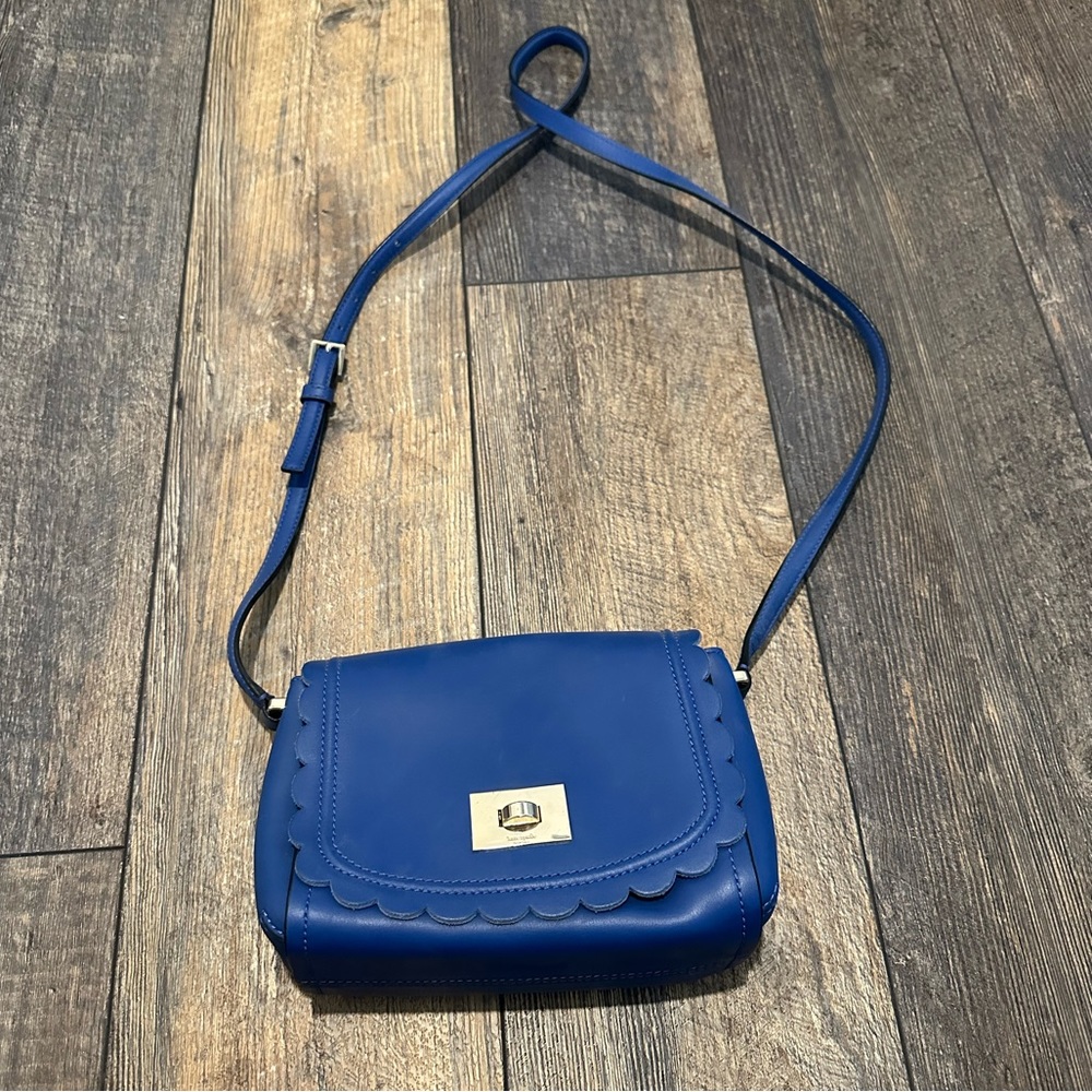 Kate Spade Blue Scalloped Crossbody